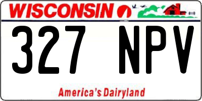 WI license plate 327NPV