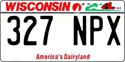 WI license plate 327NPX