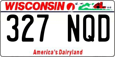 WI license plate 327NQD