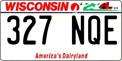 WI license plate 327NQE