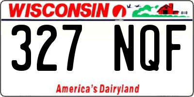 WI license plate 327NQF