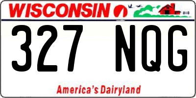 WI license plate 327NQG