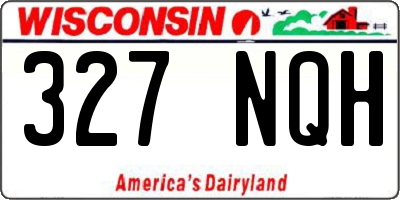 WI license plate 327NQH