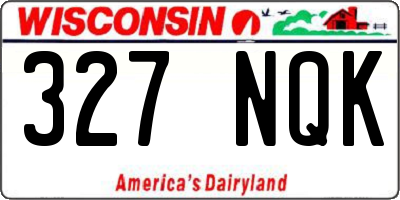 WI license plate 327NQK