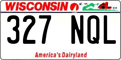 WI license plate 327NQL