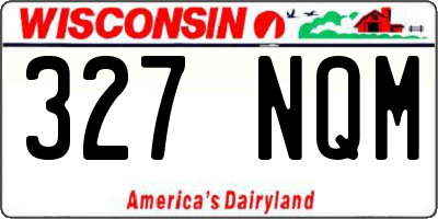 WI license plate 327NQM