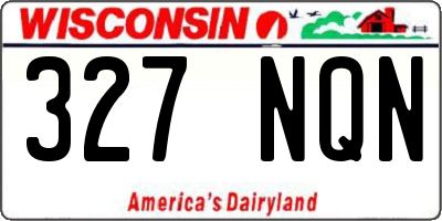 WI license plate 327NQN