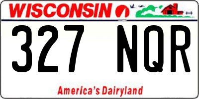 WI license plate 327NQR