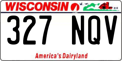 WI license plate 327NQV