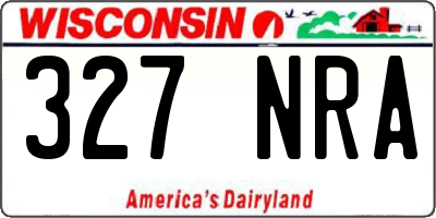 WI license plate 327NRA