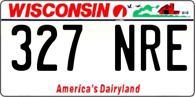 WI license plate 327NRE