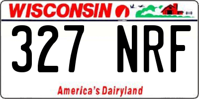 WI license plate 327NRF