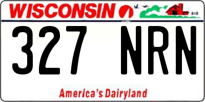 WI license plate 327NRN