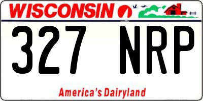 WI license plate 327NRP