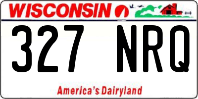 WI license plate 327NRQ