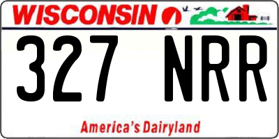 WI license plate 327NRR