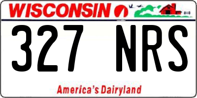 WI license plate 327NRS