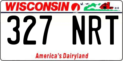 WI license plate 327NRT