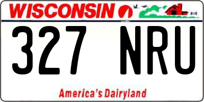 WI license plate 327NRU