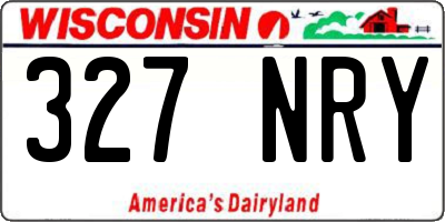 WI license plate 327NRY