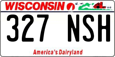 WI license plate 327NSH