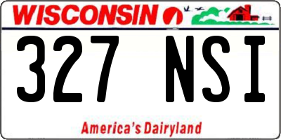 WI license plate 327NSI