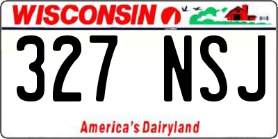 WI license plate 327NSJ