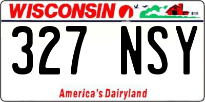 WI license plate 327NSY