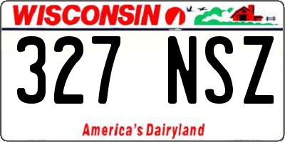 WI license plate 327NSZ