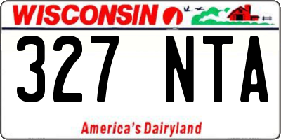 WI license plate 327NTA