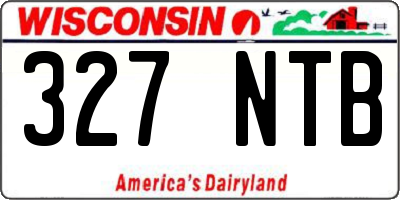 WI license plate 327NTB