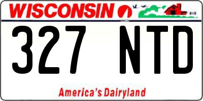 WI license plate 327NTD