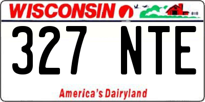 WI license plate 327NTE