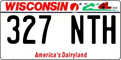 WI license plate 327NTH