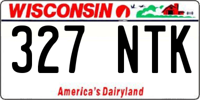 WI license plate 327NTK
