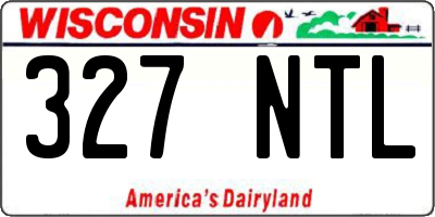 WI license plate 327NTL