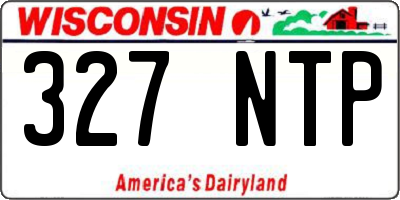 WI license plate 327NTP