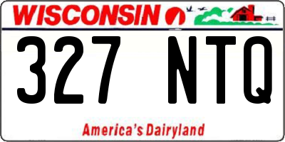 WI license plate 327NTQ