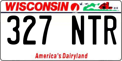 WI license plate 327NTR