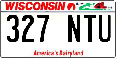WI license plate 327NTU