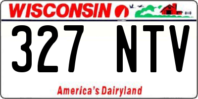 WI license plate 327NTV