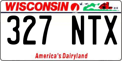 WI license plate 327NTX