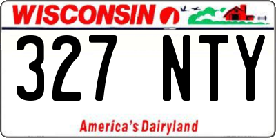 WI license plate 327NTY