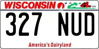WI license plate 327NUD