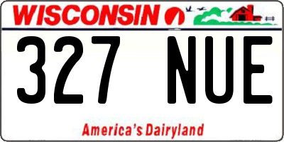 WI license plate 327NUE