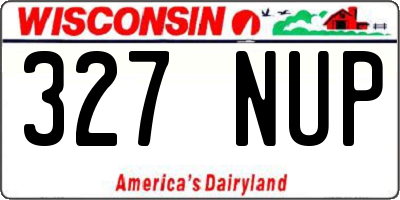 WI license plate 327NUP