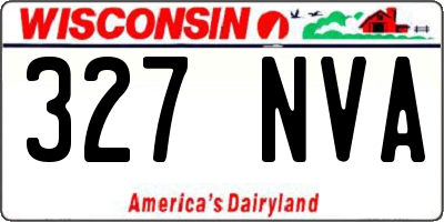 WI license plate 327NVA