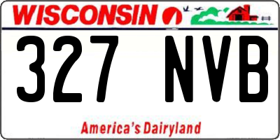 WI license plate 327NVB