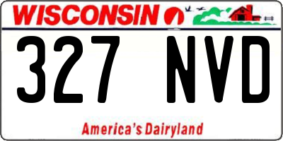 WI license plate 327NVD