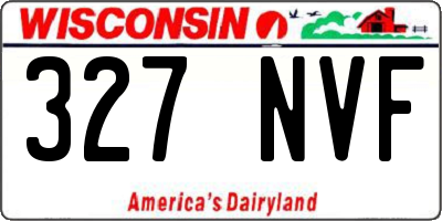 WI license plate 327NVF